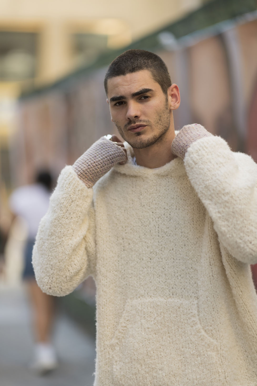Ricamo Fingerless Gloves