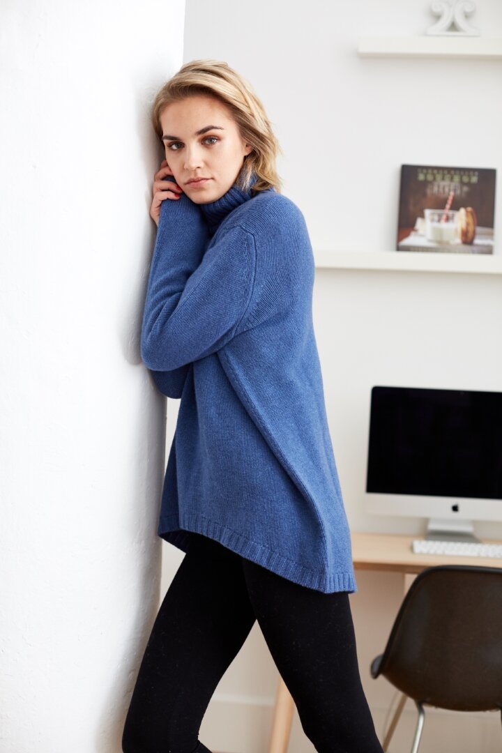 Tatiana Hi-Lo Turtleneck Sweater