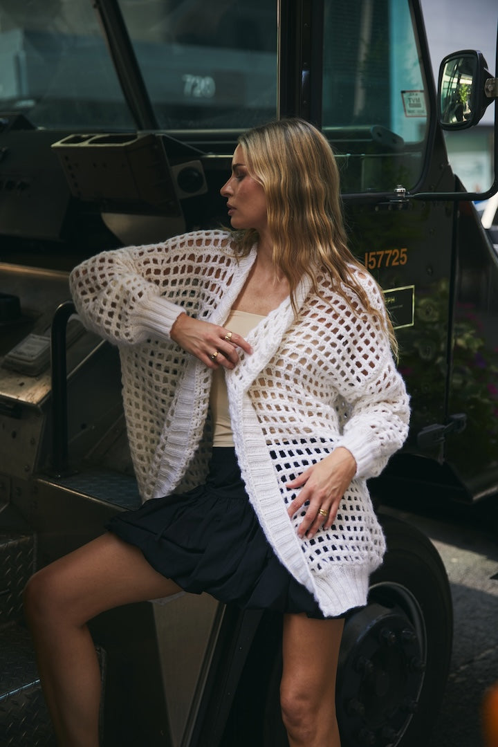 Birch Cardigan Luxury Hand-Knit Cashmere | Hania New York