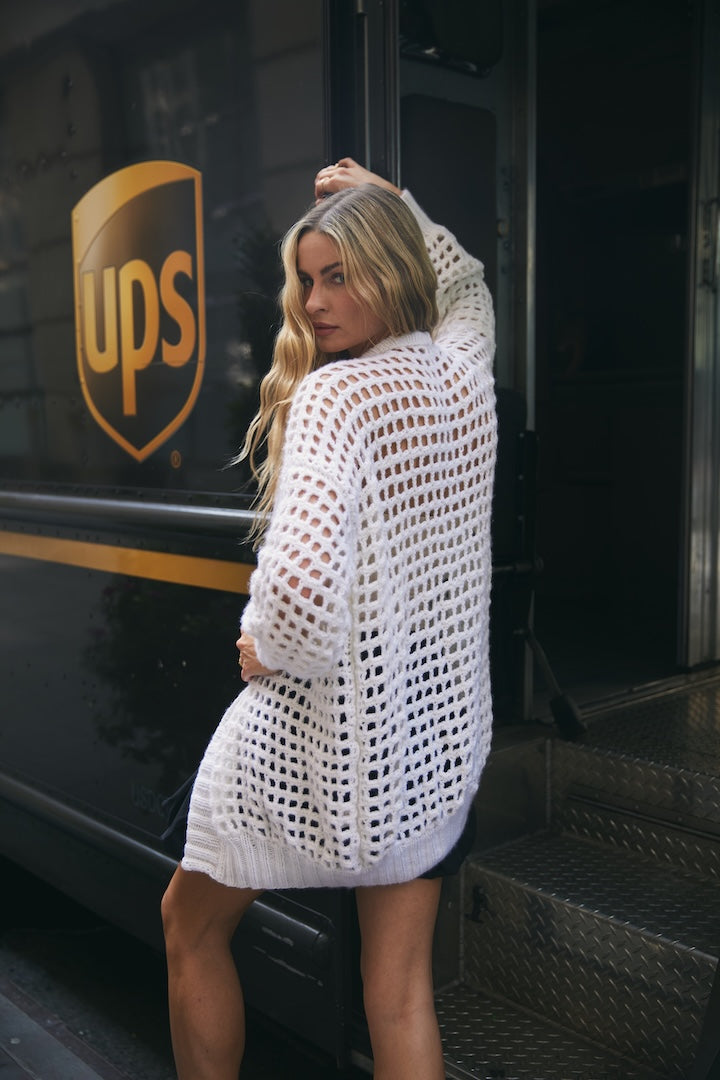 Birch Cardigan detail view