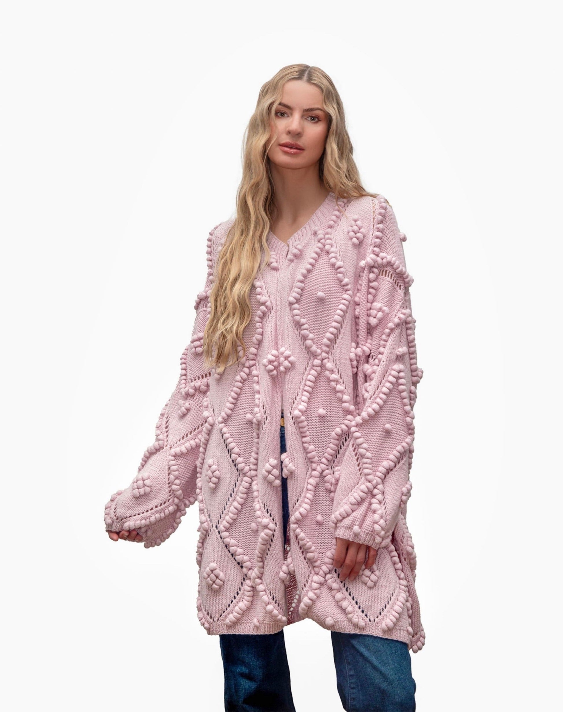 Susak Cardigan - Oversized Luxury Hand-Knit Cashmere | Hania New York