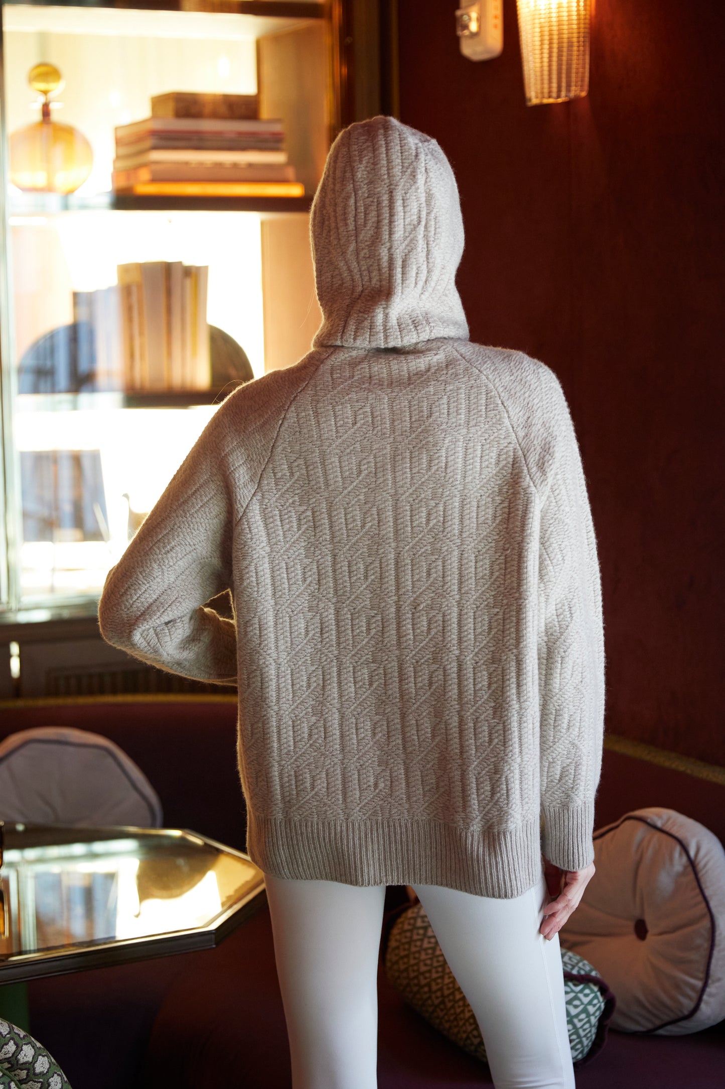 Jacquard Zipped Hoodie detail view